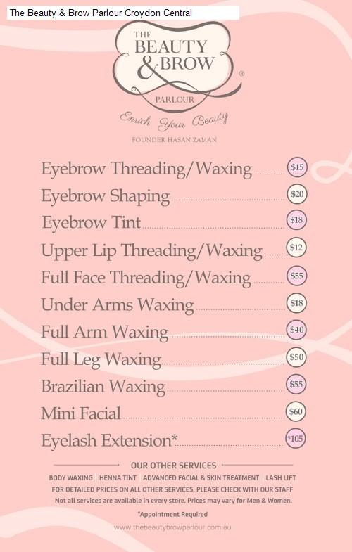 Monday12 Beauty Salon Open in Croydon, VIC: The Beauty & Brow Parlour Croydon Central,The Lash Studio by Tori,Mandala Beauty,Ayana Beauty Bar Croydon - Brow Lamination | Brow Dye Brow Henna Brow Waxing,Beauty Genesis Croydon,Ocia Beauty Co.,Amore Nails and Beauty Salon,Eyespy Aesthetics,O.T.T Nail Bar Croydon,Glamor Nailz Bar,ELUME INJECTABLES,Luxe 26 Hairdressing,