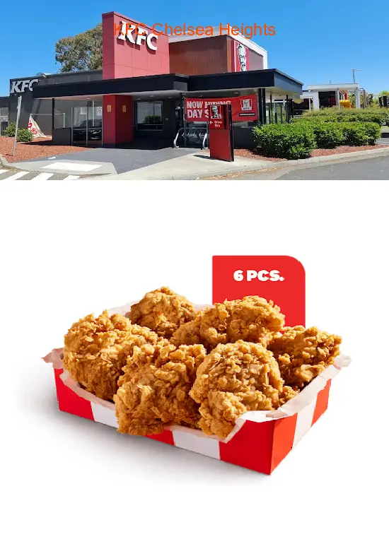 Find the List 12 budget-friendly restaurants near you in Chelsea Heights VIC: 1.The Little Coffee Place, 2.KFC Chelsea Heights, 3.Thai On Thames Restaurant, 4.Chelsea Heights Sharks, 5.Okami Japanese Restaurant, 6.PHO 93 Vietnamese restaurant, 7.McDonalds Chelsea Heights, 8.Subway, 9.Palermos Pizzeria, 10.Chelsea Inn Chinese Restaurant, 11.Pizza Villa, 12.Cooking Tasty Meal, 