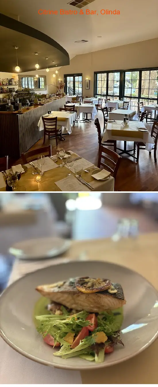 Find the List 14 budget-friendly restaurants near you in Olinda VIC: 1.Citrine Bistro & Bar, Olinda, 2.Mount Dandenong Hotel, 3.Seasons Restaurant at Cloudehill, 4.Olinda Fish and Chips, 5.Cloudehill Garden & Nursery, 6.Indian by Nature, 7.Olinda Tea House & Restaurant, 8.Pie In the Sky, 9.Pig & Whistle Tavern, 10.Olinda Pizza, 11.Dudleys, 12.Coonara Springs, 13.Olinda Cafe, 14.Ranges at Olinda, 