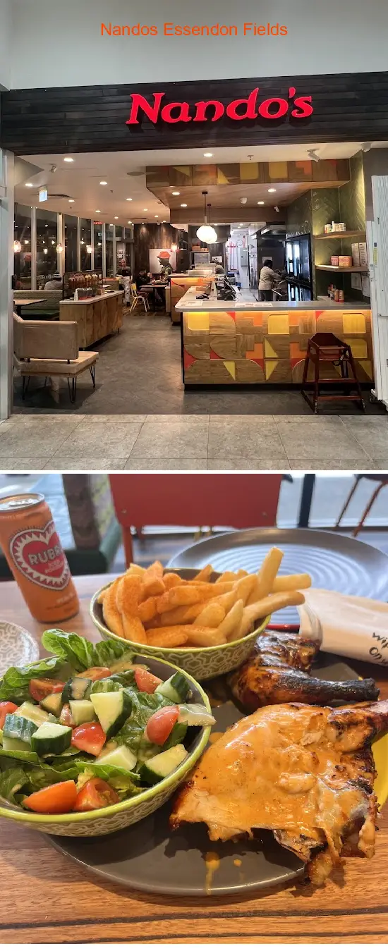Find the List 8 budget-friendly restaurants near you in Essendon Fields VIC: 1.Nandos Essendon Fields, 2.Curryocity Authentic Indian Restaurant, 3.Basq - Essendon Fields, 4.Dumpling Chef, 5.Signature Brew, 6.The Landing Place, 7.Mr McCracken, 8.Cafe by LaManna, 
